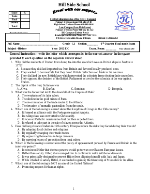 History G-12 Model Exam.pdf
